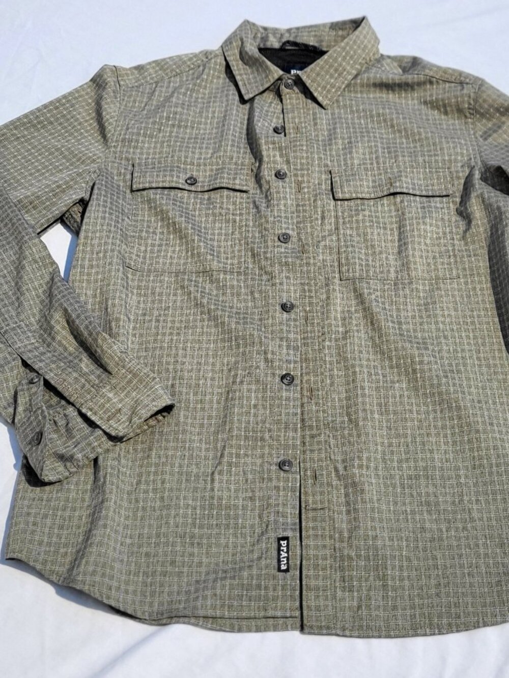 Prana Shirt Men's Small Long Sleeve Button Down Outdoors Hiking Gorpcore